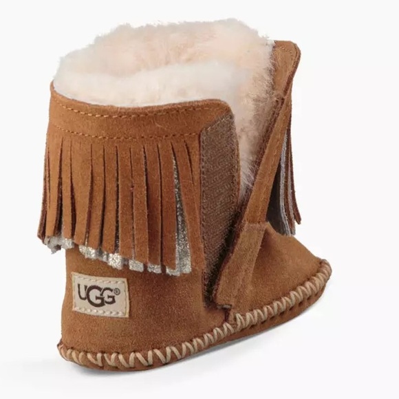 UGG Australia Girls Branyon Fringe | Chestnut/Metallic | Size Infant 0/1 | NEW🤎 - Picture 4 of 6